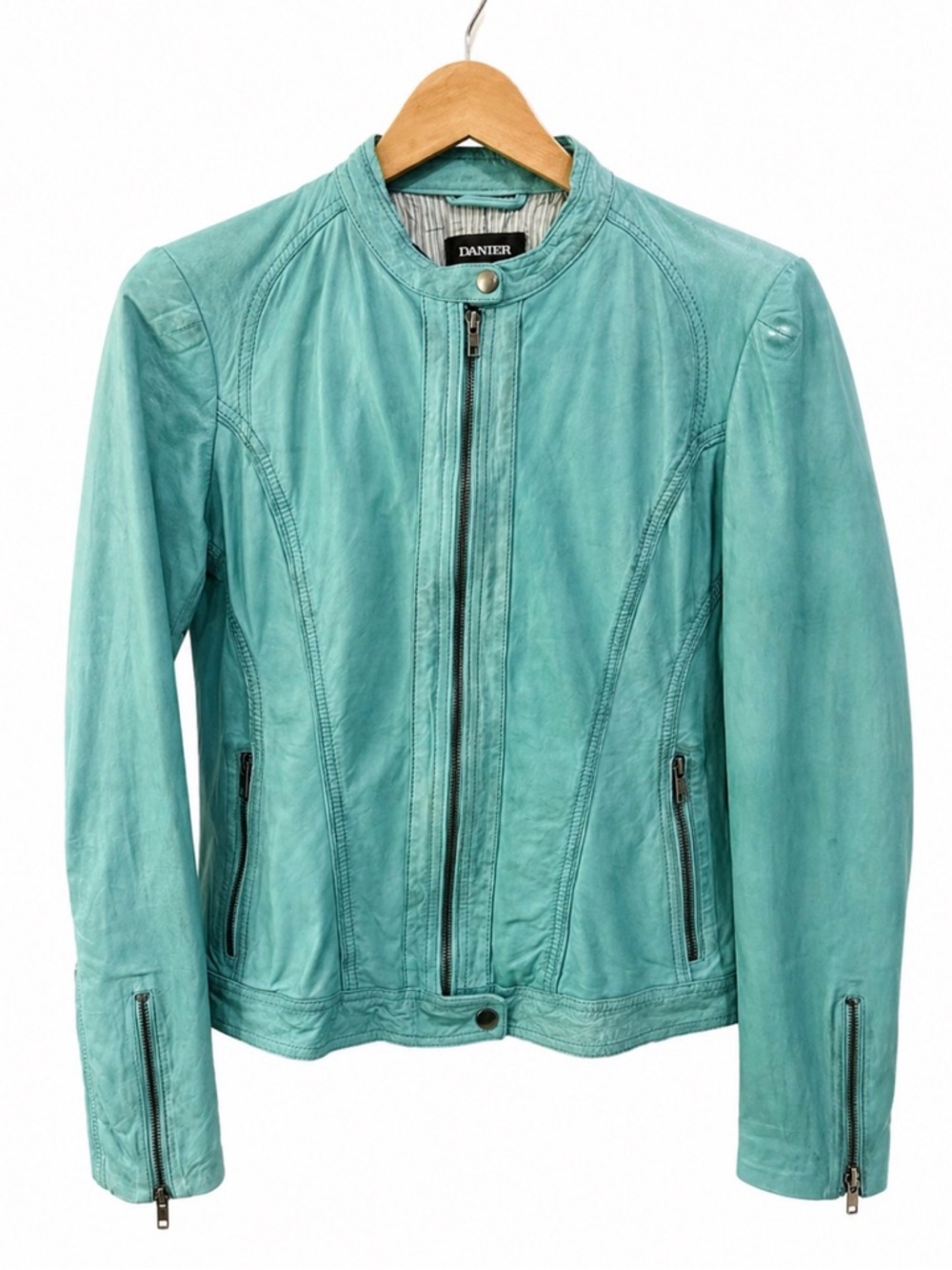 Danier Teal Leather Jacket 💚